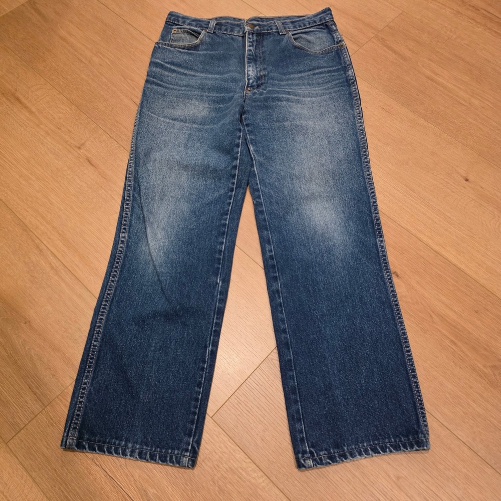 Vintage Calvin Klein Wide Leg Jeans Medium Wash Made in USA 32/31 Union Tag